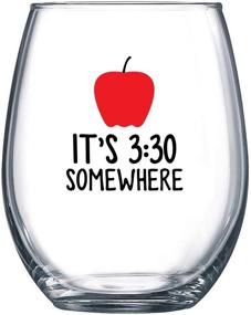 img 3 attached to 🍷 It's 3:30 Somewhere" Funny Stemless Wine Glass - Perfect Teacher or Professor Gift!