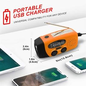 img 2 attached to Enhanced Portable Solar Emergency Weather Radio | Hand Crank AM/FM NOAA Survival Radios | LED Flashlight & 1000mAh Power Bank for Smart Phone | Ideal for Home, Outdoor Camping, Traveling, Earthquake Preparedness