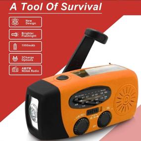 img 1 attached to Enhanced Portable Solar Emergency Weather Radio | Hand Crank AM/FM NOAA Survival Radios | LED Flashlight & 1000mAh Power Bank for Smart Phone | Ideal for Home, Outdoor Camping, Traveling, Earthquake Preparedness