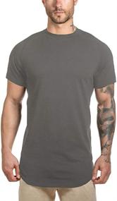 img 4 attached to Athlemon Muscle Hipster Longline T Shirt Men's Clothing in T-Shirts & Tanks