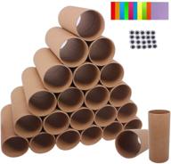 40 pack suituts cardboard tubes bulk craft rolls - 1.6x3.9 inch with colorful paper and wiggle eyes logo