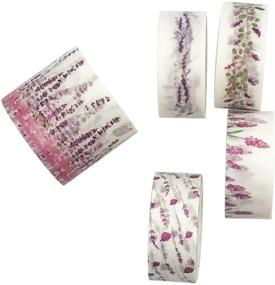 img 3 attached to EnYan Vintage Floral Washi Tape Set - 5 Rolls Japanese Masking Decorative Tapes for DIY Crafts, Arts, Bullet Journaling, Planners, Scrapbooking - Adhesive Included