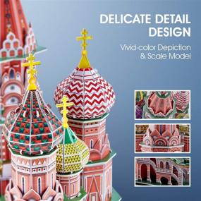 img 1 attached to 🏰 CubicFun Basils Cathedral Russia Architectural Model