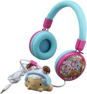🎧 cute girls fashion wired headphones: built-in microphone, squishy toy bunny, and stress relief clip logo