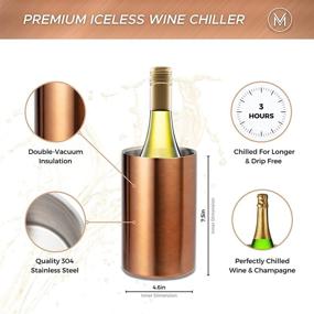 img 1 attached to 🍾 Villa & Marx Wine Chiller Bucket: Keep Your 750ml Bottles Cold for Hours with this Premium Champagne Bucket - No Ice Needed!