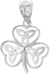 img 3 attached to 🍀 Enchanting 925 Sterling Silver Irish Shamrock Pendant adorned with Celtic Trinity Knot