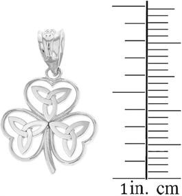 img 2 attached to 🍀 Enchanting 925 Sterling Silver Irish Shamrock Pendant adorned with Celtic Trinity Knot