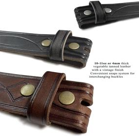 img 4 attached to 🔒 Women's Genuine Leather Accessories - Tooled and Engraved Belts