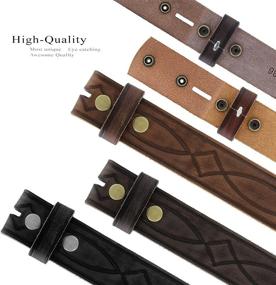 img 2 attached to 🔒 Women's Genuine Leather Accessories - Tooled and Engraved Belts