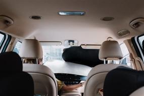 img 3 attached to 🌞 Автомобильный солнцезащитный экран Kinder Fluff Car Windshield | Складной и сертифицированный для блокировки 99,87% ультрафиолетовых лучей | Защита от солнца и охлаждение салона автомобиля с двойной панелью | С карманом для хранения (Стандартный)