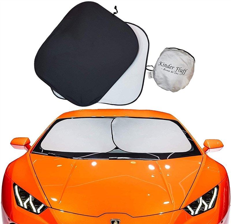 kinder fluff windshield sunshade 210t protection 로고