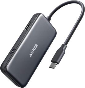 img 4 attached to Анкер USB C Hub: 3-в-1 концентратор Type C с адаптером 4K HDMI, USB 3.0, поддержкой 60Вт для питания - MacBook Pro, ChromeBook, XPS и многое другое!