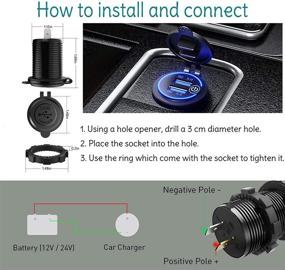 img 2 attached to 🔌 Мощное 12V USB гнездо: Быстрая зарядка 3.0 с двойным USB разъемом для автомобиля с сенсорным выключателем - Идеально подходит для грузовиков, мотоциклов, лодок, автодомов и гольфа.