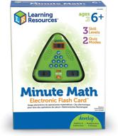 📚 обучающий электронный флеш-карты learning resources minute math: развивайте навыки ранней алгебры с 3 уровнями сложности, идеально подходит для обучения дома, возраст 6+. логотип