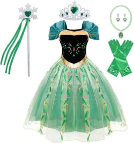 img 4 attached to Enchanting GJDAMFD Princess Costume 👸 Ideal for Christmas and Birthday Celebrations