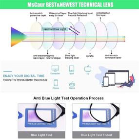 img 3 attached to 👓 Blue Light Blocking Glasses: Ultimate Eye Protection for Computer Use - 3 Pack, Stylish Square Eye Glasses for Women, Men, and Teens