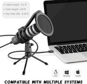 img 1 attached to 🎤 ZINGYOU USB Microphone Bundle: High-Quality Mic for Gaming, Podcasting, Recording, and Singing - ZY-UD1 Silver