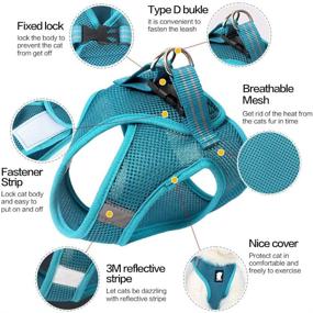 img 1 attached to Heywean Cat Harness and Leash - Ultra Light Escape Proof Kitten Collar: Ideal Walking Jacket for Puppies, Rabbits & Cats