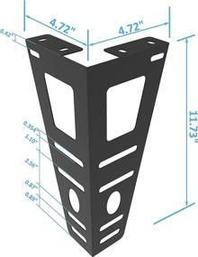 img 2 attached to 🔧 ZIYOO Headboard and Footboard Brackets: Secure Metal Bed Frame Connector, Set of 2