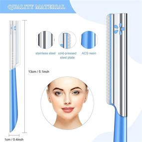 img 1 attached to 🪒 Facial Razor for Women - Hair Removal, Dermaplaning Tool, Peach Fuzz Trimmer, Fine Hair Remover, Eyebrow Razors, Face Shavers, Exfoliating for Sensitive Skin - Essential Travel