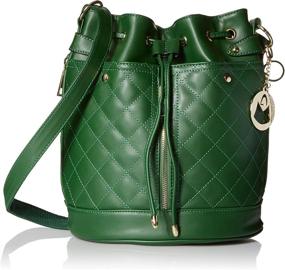 img 4 attached to 👜 Quilted Drawstring Bucket Handbags & Wallets by MG Collection