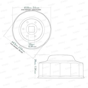 img 1 attached to 🔧 High-Performing KiWAV Oil Filter Wrench: Specifically Designed for Honda Hawk with 65mm x 14 Flutes