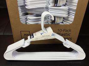 img 1 attached to 👕 Lot 100 Mainstays Plastic Tubular Slotted White Adult Clothing Clothes Hangers: Organize Your Wardrobe Neatly and Efficiently!