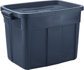 img 4 attached to 📦 Rubbermaid Roughneck 18 Gallon Storage Totes – Durable Stackable Containers, Ideal for Holiday Decorations, Off-Season Items, Christmas Storage – Dark Indigo Metallic, 6-Pack