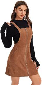 img 2 attached to 👗 Verdusa Women's Corduroy Pinafore Overall - Jumpsuits, Rompers & Overalls