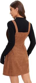 img 3 attached to 👗 Verdusa Women's Corduroy Pinafore Overall - Jumpsuits, Rompers & Overalls