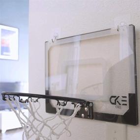 img 3 attached to 🏀 Black-White Mini Basketball Hoop for Door Wall Living Room Office - Indoor Basketball Toy for Kids and Adults with 3 Balls, 4 Non-Marking Hooks, and Two Installation Methods (15.7" x 11") - Perfect Gifts for Basketball enthusiasts