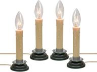 🕯️ 5 inch electric window candle lamp set - goothy with black plum iron base, electric country candle lamp featuring 7w c26 clear bulb, ready to turn on/off with plug-in electric candle - ivory/cream, set of 4 logo