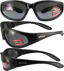 img 2 attached to 🕶️ Optimized for SEO: Set of Three (3) Global Vision Hercules Sunglasses with Clear, Smoke, and Yellow Lens