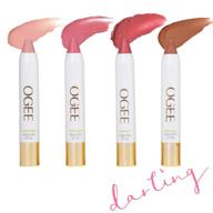 💋 tinted lip oil set - darling 4 piece gift set - enriched with 100% organic coconut oil, jojoba oil, and vitamin e - ideal for lip balm, lip color, or lip treatment logo