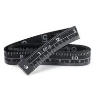 📏 set of 3 soft tape measure for body and cloth in black color - win tape, 60'' sewing measuring tape logo