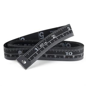 img 4 attached to 📏 Set of 3 Soft Tape Measure for Body and Cloth in Black Color - WIN TAPE, 60'' Sewing Measuring Tape