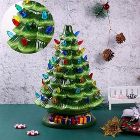 img 1 attached to 🎄 Assorted Color Plastic Christmas Tree Bulbs: 100 Pieces + 5 Stars | Ceramic Tree Decorations