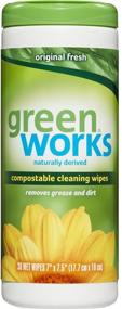 img 4 attached to Green Works Compostable Cleaning Wipes - Original Fresh, 30 Count: Biodegradable, Eco-friendly Cleaning Wipes