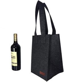 img 3 attached to 🍺 Fisioan Carrier Beer Felt Bottle Bag with Separate Partition, Ideal for Picnics, Travel, Parties, Camping, and Wine Lovers - Holds 2/4/6/8 Bottles (4-Bottle Capacity)