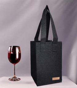 img 1 attached to 🍺 Fisioan Carrier Beer Felt Bottle Bag with Separate Partition, Ideal for Picnics, Travel, Parties, Camping, and Wine Lovers - Holds 2/4/6/8 Bottles (4-Bottle Capacity)