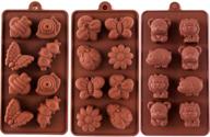 🌳 staruby silicone molds set of 3 forest theme - non-stick chocolate candy mold, soap molds, silicone baking mold making kit with different shapes animals - lovely & fun for kids logo