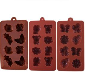 img 3 attached to 🌳 STARUBY Silicone Molds Set of 3 Forest Theme - Non-stick Chocolate Candy Mold, Soap Molds, Silicone Baking mold Making Kit with Different Shapes Animals - Lovely & Fun for Kids