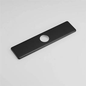 img 2 attached to 🚰 Homevacious 10-Inch Square Black Stainless Steel Base Plate Escutcheon for Bathroom or Kitchen Faucet