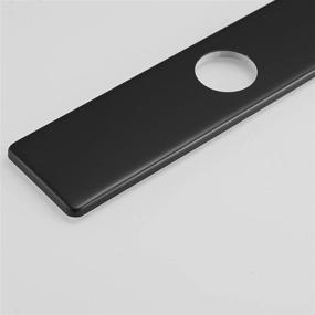 img 1 attached to 🚰 Homevacious 10-Inch Square Black Stainless Steel Base Plate Escutcheon for Bathroom or Kitchen Faucet