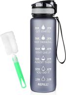 💧 keuper 32oz motivational water bottle with time marker - leakproof fast flow lightweight reusable sports drinking bottle for fitness, camping, outdoor sports logo