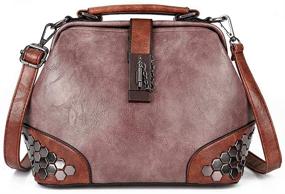 img 4 attached to Mn Sue Studded Convertible Shoulder Handbags & Wallets for Women