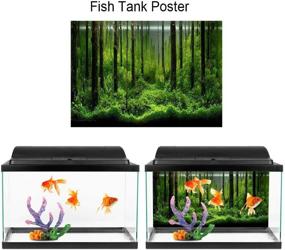 img 1 attached to 🌳 Optimized Forest Tank Aquarium Poster - PVC Adhesive Fish Tank Background Picture, Underwater Forest Tank Background Backdrop Decoration Paper