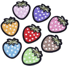 img 2 attached to Strawberries Embroidered Applique Clothing Backpacks