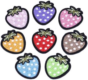 img 3 attached to Strawberries Embroidered Applique Clothing Backpacks