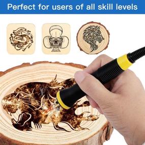 img 1 attached to 🔥 Enhanced 60W Professional Pyrography Tool Kit: Digital Adjustable Pyrography Machine with 20pcs Wire Tips - Ideal for Wood and Gourd Crafting (Duble Pen Included)